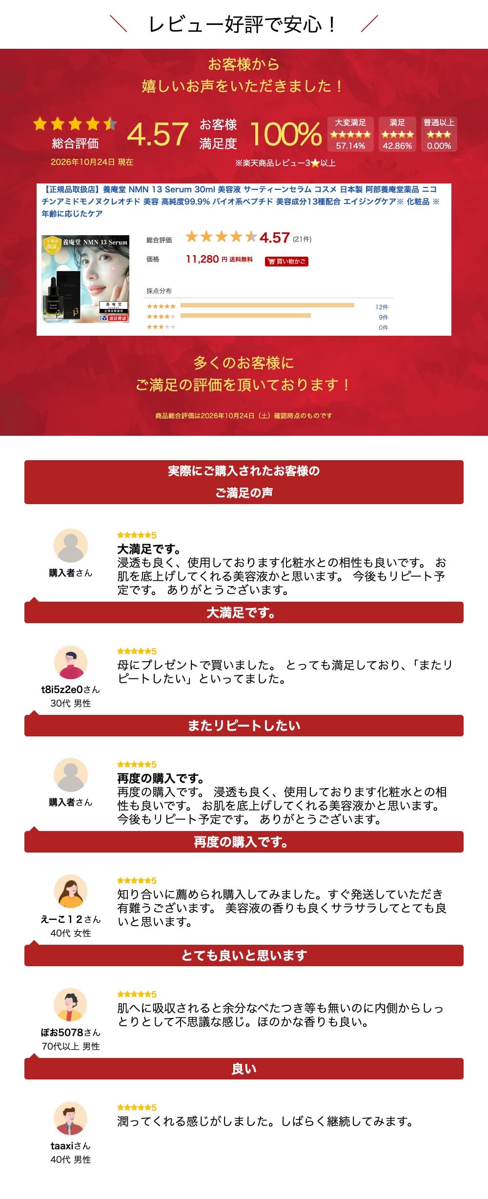 【正規品取扱店】養庵堂 NMN 13 Serum 30ml 美容液 サーティーンセラム コスメ 日本製 阿部養庵堂薬品 ニコチンアミドモノヌクレオチド 美容 高純度99.9% バイオ系ペプチド 美容成分13種配合 エイジングケア※ 化粧品 ※年齢に応じたケア thumbnail 3