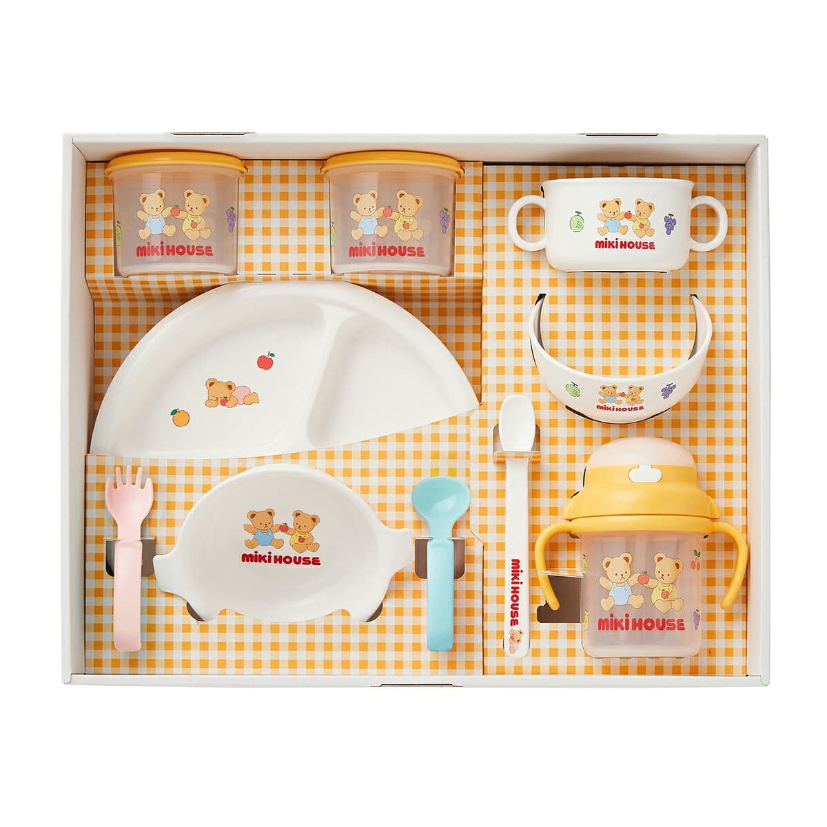 【ミキハウス公式ショップ】ミキハウス mikihouse テーブルウェアセット【ラッピング済】 ベビー食器 出産祝い ベビー用品 男の子 女の子 プレゼント ギフト 食器 離乳食 食器セット お食い初め 男の子 女の子 子供用 お祝い thumbnail 3