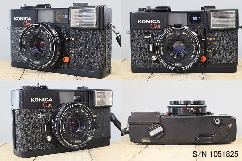 【整備済】【保証付 】　コニカ　KONICA C35 EF　S/N 1051825（ケース・フイルム付セット）　フィルムカメラ　フイルムカメラ　【中古】 thumbnail 2