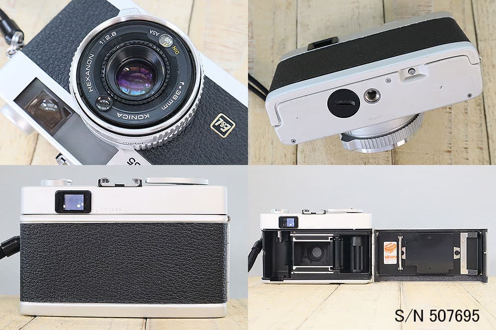 【整備済】【保証付 】　コニカ　KONICA C35 E&L　S/N 507695（ケース・フイルム付セット）　フィルムカメラ　フイルムカメラ　【中古】 thumbnail 3