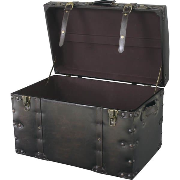 ＼ポイント7倍+クーポン最終／ トランク 旅行バッグ 幅30cm 合皮 Traver Furniture ビンテージ風 スタイル リビング 店舗 インテリア家具 備品 什器 thumbnail 2