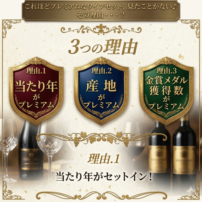 ワインセット 赤ワイン 12本セット 飲み比べ 金賞受賞 ボルドー プレミアム 【送料無料】格上産地 サンテミリオン コート・ド・ブール 入り フルボディ【b12v42】福袋 ギフト プレゼント 家飲み ボルドーワインセット 飲み比べ フルボディ ミディアムフルボディ 詰め合わせ thumbnail 2