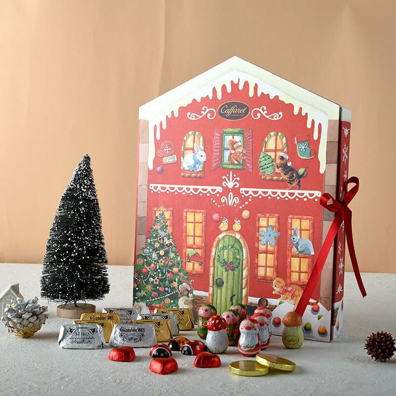 アドベントカレンダー 2026 チョコレート チョコ カファレル クリスマス お菓子 詰め合わせ チョコレートハウスブック ギフト かわいい おしゃれ 海外 イタリア製 ジャンドゥーヤ プレゼント 贈り物 御祝 送料無料 Caffarel thumbnail 2