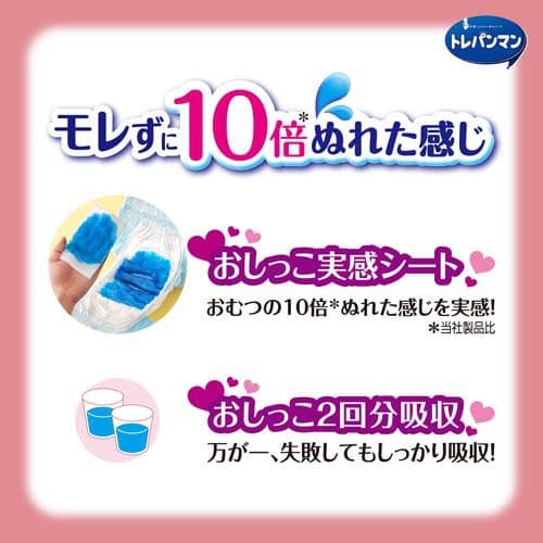 トレパンマン ピンク ビッグ 12kg〜22kg(30枚入*4個セット)【ムーニー　トレーニングパンツ】 thumbnail 2