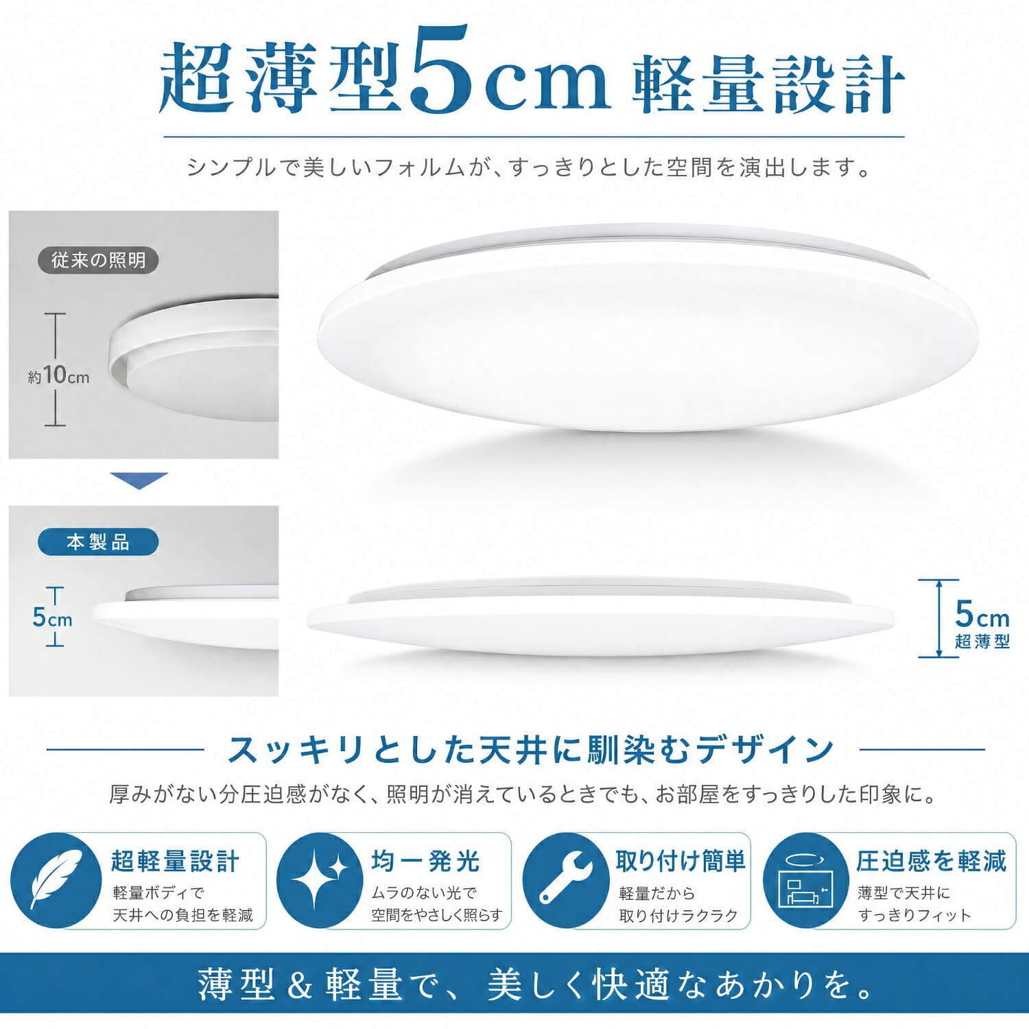 【楽天1位 100冠達成】シーリングライト 4.5畳 6畳 8畳 10畳 12畳 調光調色 LED リモコン付き 薄型 丸型 ledシーリングライト おしゃれ コンパクト 常夜灯 節電 省エネ 昼白色 電球色 ホワイト 洋室 和室 天井照明 防虫 工事不要 ダイニング 寝室 部屋 電気 和室 シーリング thumbnail 2