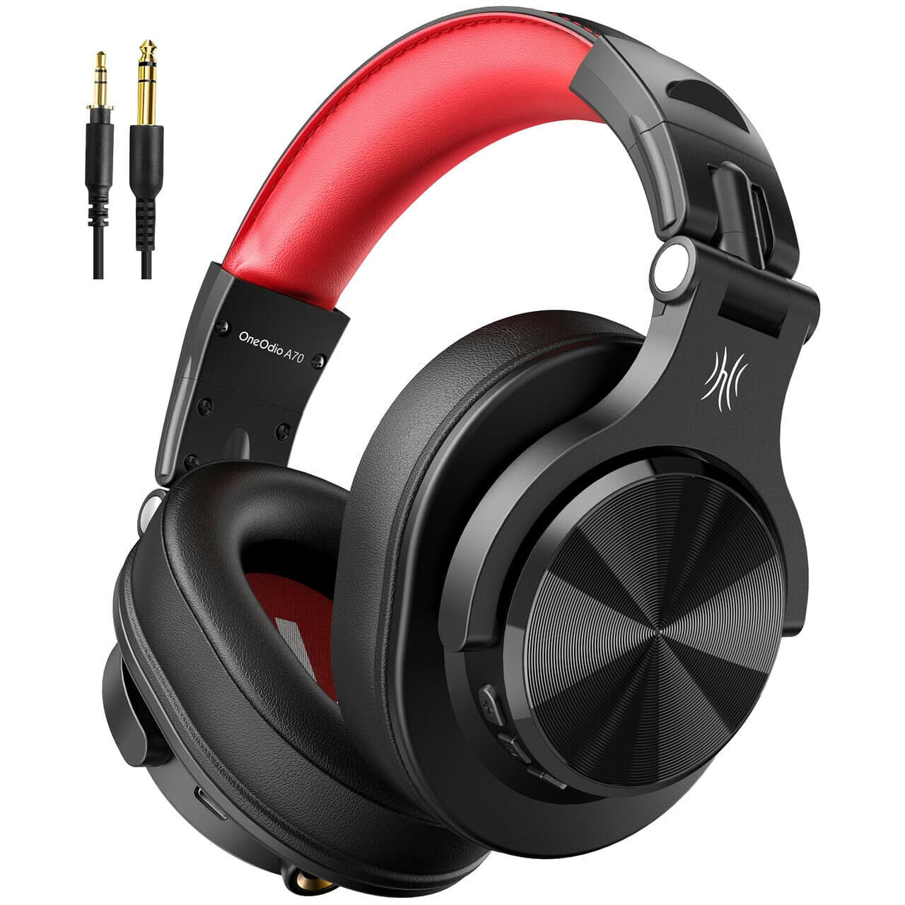 OneOdio A70 ワイヤレス ヘッドホン 72時間再生 Bluetooth 5.2 ヘッドフォン 有線 無線 兼用 ヘッドフォン マイク付き クリアな通話 マルチポイント対応 子供用ヘッドセット 折り畳み 密閉型 重低音 DJ テレビ iPhone PC PS4 Switch Zoom WEB会議・授業 楽器練習 送料無料 thumbnail 3
