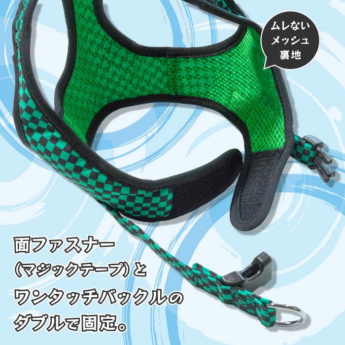 柴犬 ハーネス 【 和柄ソフトハーネス】 ワンタッチ 豆柴 中型犬 日本犬 胴周り48～56cm ～10kg 犬用品 おしゃれ アクセサリー 和柄 和風 thumbnail 3