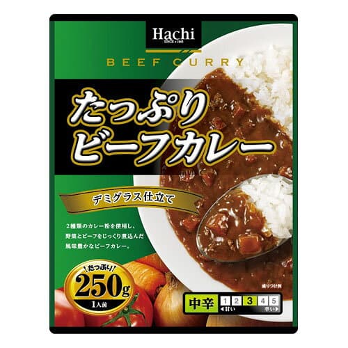 ハチ食品 たっぷりビーフカレー 中辛 10個 レトルトカレー 洋風 レトルト 惣菜 レトルト食品 レトルトパウチ 食材 食品 保存食 thumbnail 2