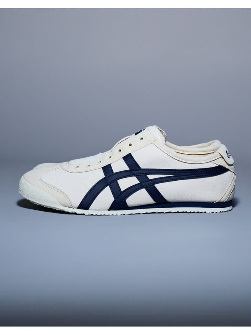 【公式ショップ】MEXICO 66 SLIP-ON Onitsuka Tiger オニツカタイガー シューズ・靴 スニーカー ネイビー ホワイト【送料無料】[Rakuten Fashion]