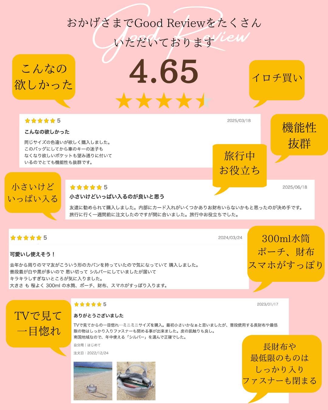 ★お買い物マラソン 10/24 20:00～10/27 09:59開催 ★TV紹介 新色シャンパンゴールド登場 雑誌 STORYコラボ Ouitote ウイトート 神戸ブランド ミニミニ トートバッグ レディース 軽量 コンパクト 2way ショルダー 斜めがけ 小さめ シンプル おしゃれ ギフト プレゼント 人気 thumbnail 3