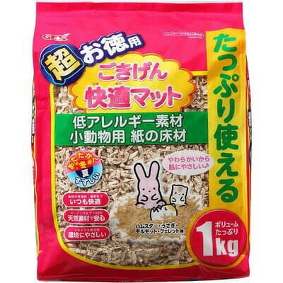ジェックス ごきげん快適マット 超お徳用 1kg ハムスター・小動物用品 ケージ アクセサリー 飼育 低アレルギー素材 無漂白