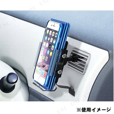 星光産業 スマホホルダーA/C カー バイク用品 カー用品 内装用品 アクセサリー 車載用 手帳型ケース対応 スリムケース対応 上部差し込み式 エアコンルーバー固定 金属ステー付 thumbnail 3