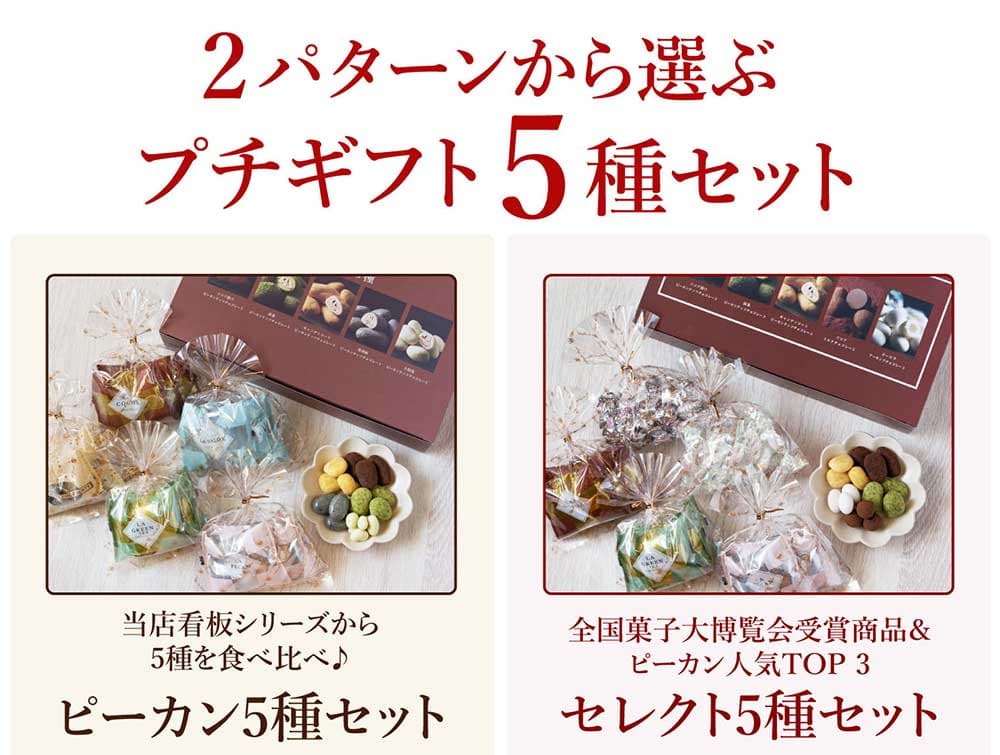ハロウィン 翌日発送(条件あり) スイーツ プレゼント 食品 送料無料/ WEB限定2パターンから選ぶチョコレートプチギフト 5種セット 詰め合わせ 贈り物 洋菓子 手土産 個包装 ピーカンナッツ お配り thumbnail 3