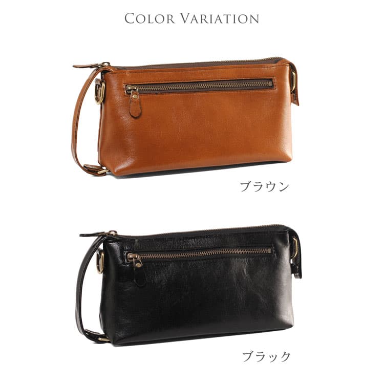 【20％OFFクーポン】メンズ セカンド バッグ おしゃれ 日本製 オイル ヌメ革 2way バッグ ショルダーストラップ付き メンズバッグ ショルダーバッグ 斜めがけ【名入れ 可能】 上品 誕生日 jamale ギフト プレゼント 4FB 1年保証 (07000034r) thumbnail 3