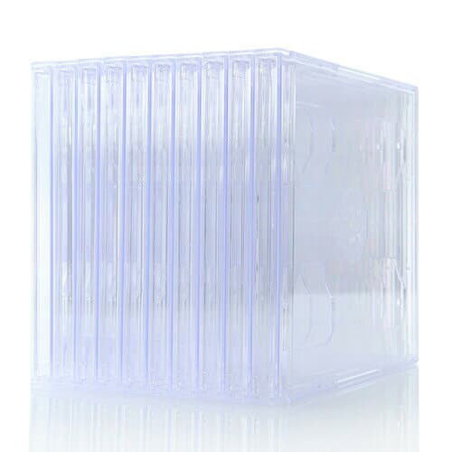【楽天1位受賞】CDケース 2枚組 DVDケース 2枚 10枚セット 10mm厚 クリア プラケース 収納ケース メディアケース thumbnail 3