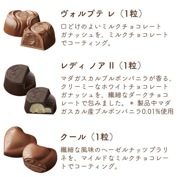 ゴディバ クラシックゴールドコレクション 12粒 チョコレート プラリネ ガナッシュ ベルギー 化粧箱入 208920 常温 包装紙対応可 熨斗対応可 チョコレートギフト チョコ菓子詰め合わせ 贈り物 誕生日 挨拶 手土産 thumbnail 3