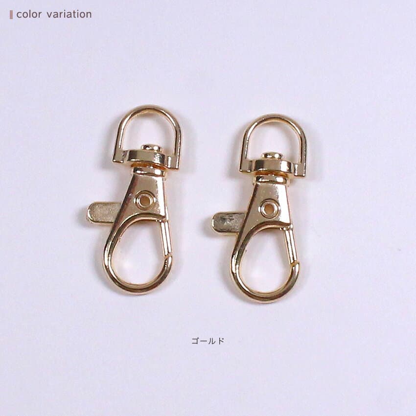 【エントリー＆店内買い回りで最大P10倍 10/24 20時〜10/27 9時59分まで】CraftCafe キーホルダー金具 38mm 2ケ入り | キーホルダー スマホショルダー金具 シルバー カニカン ナスカン なすカン バッグ 持ち手 金具 スマホアクセサリー thumbnail 3