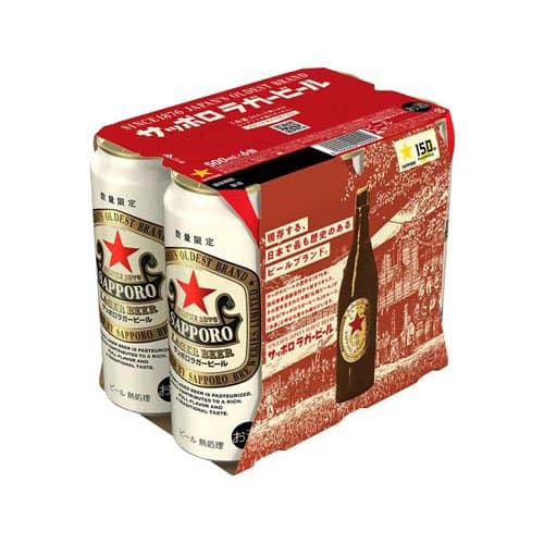 サッポロ ラガービール 缶(500ml×24本入)【サッポロビール】[ビール 赤星] thumbnail 2
