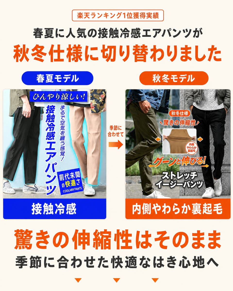 裏起毛 パンツ メンズ ストレッチ イージーパンツ 暖パン 防寒パンツ チノパン スリム テーパード ウエストゴム あったか 秋冬 ビジネス カジュアル thumbnail 2