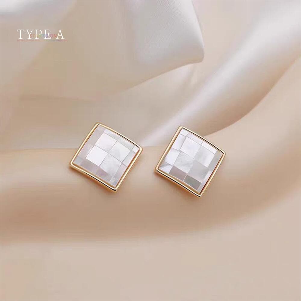 期間限定★ピアス2点で15％OFF★ピアス マザーオブパール 天然石 ピアス 白蝶貝 ピアス 金属アレルギー対応 シェルピアス レディース イヤリング ダイヤ形 ラウンド フォーマル 高見え 選べるカラーストーン スタイリッシュで大人可愛い プレゼント おすすめ ギフト 送料無料 thumbnail 2