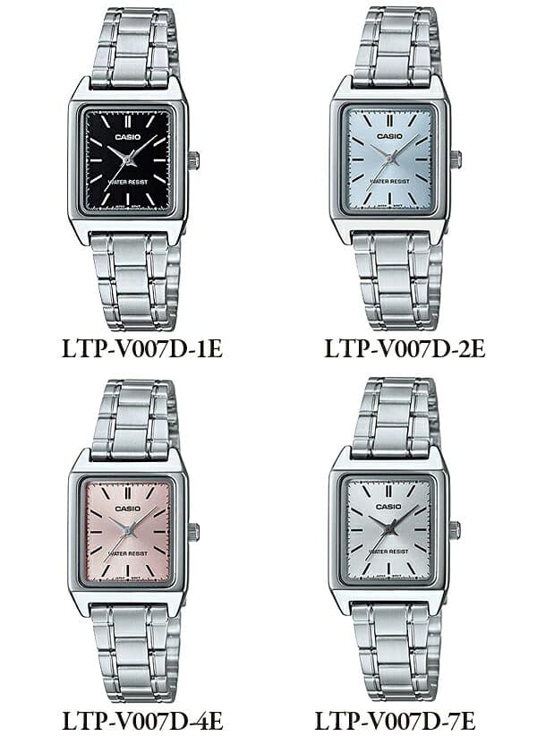 CASIO LTP-V007D カシオ 腕時計 アナログ チープカシオ レディース ブラック スカイブルー ピンク シルバー 選べるモデル thumbnail 2