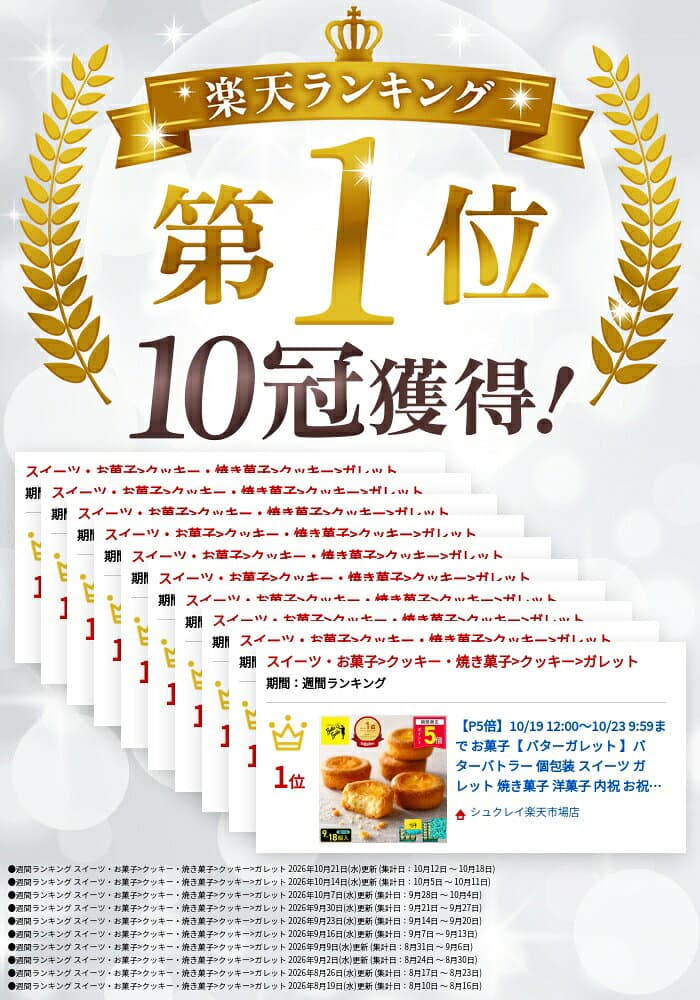 【P10倍】10/23 15:00〜10/27 9:59まで お菓子【 バターガレット 】バターバトラー 個包装 スイーツ ガレット 焼き菓子 洋菓子 内祝 お祝 出産祝 お礼 おしゃれ 職場 退職 ご挨拶 手土産 人気 おすすめ 選べる入数 プレゼント ギフト thumbnail 2