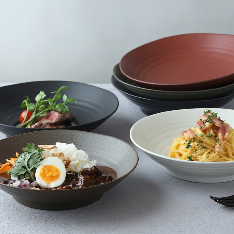 【選べる枚数！】カレー・パスタ皿 21.5cm 紬暮 tsunagu大人気 深皿 皿 お皿 食器 おしゃれ 大鉢 盛り皿 盛鉢 美濃焼 和食器 パスタ皿 カレー皿 軽量 マットカラー カフェ丼 麺類 盛り皿 和モダン おしゃれ 使いやすい 割引セット お得 thumbnail 2