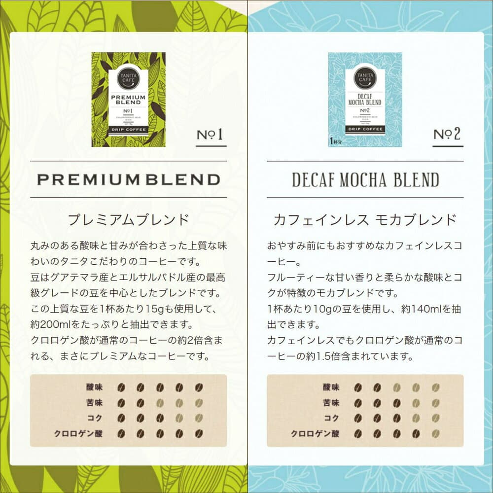 タニタ ドリップコーヒータニタ食堂 ドリップパック ドリップバッグ カフェインレス ギフト プレゼント コーヒー お祝いタニタコーヒー 珈琲 個包装 クロロゲン酸 贅沢 リラックス ドリップ珈琲 TANITA thumbnail 2