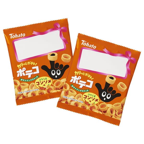 ポテコ コンソメ味 5P{ 東ハト お菓子 おやつ スナック菓子 まとめ買い ギフト 誕生日 子ども会 施設 }[ 子供会 保育園 幼稚園 景品 イベント お祭り プレゼント 人気 ]【色柄指定不可】【不良対応不可】 thumbnail 3