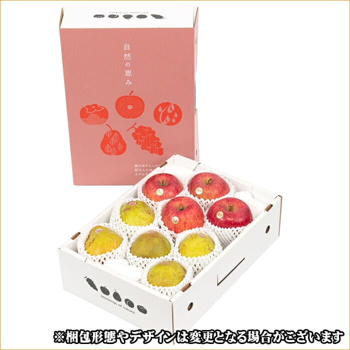 【11月上旬から順次出荷予定】冬ギフト 秀品 冬の果実2色詰め合わせ(サンふじ＆ラ・フランス) 2kg～ ※日時指定はメールで※【山形県産 りんご リンゴ 林檎 贈り物 贈答 お祝 お礼 プレゼント 御歳暮 果物 フルーツ】 thumbnail 3