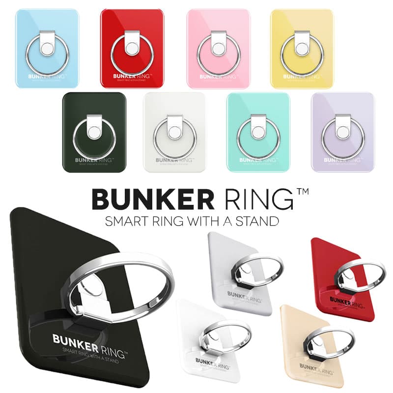 【正規代理店1年保証】バンカーリング エッセンシャル BUNKER RING バンカーリング 公式 スマホリング 落下防止 スタンド機能 ホルダーリング 永久着脱 iPhone Android MagSafe非対応 アイフォン スマホアクセサリー スマホホルダー おしゃれ 指1本で保持 送料無料
