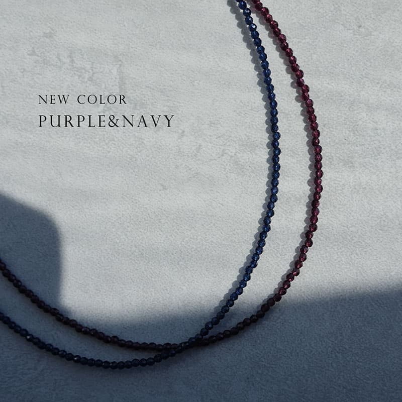 【10/27 09:59まで！超目玉】 ＼NAVY/PURPLE新色追加／ ネックレス レディース ショートネックレス ステンレス製 金属アレルギー ビーズ 黒 大人 かわいい 重ね付け 可愛い シンプル オシャレ 普段使い カジュアル ギフト メール便送料無料 thumbnail 2