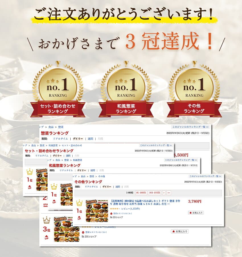 9品選べるお試しセット【合計6,024円以上！】ギフト 惣菜 お惣菜 お試し セット 冷凍食品 お弁当 おかず 詰め合わせ 食品 福袋 冷凍惣菜 お歳暮 冷凍 業務用 おつまみ 煮物 和風 洋風 中華 肉 魚 野菜 thumbnail 2