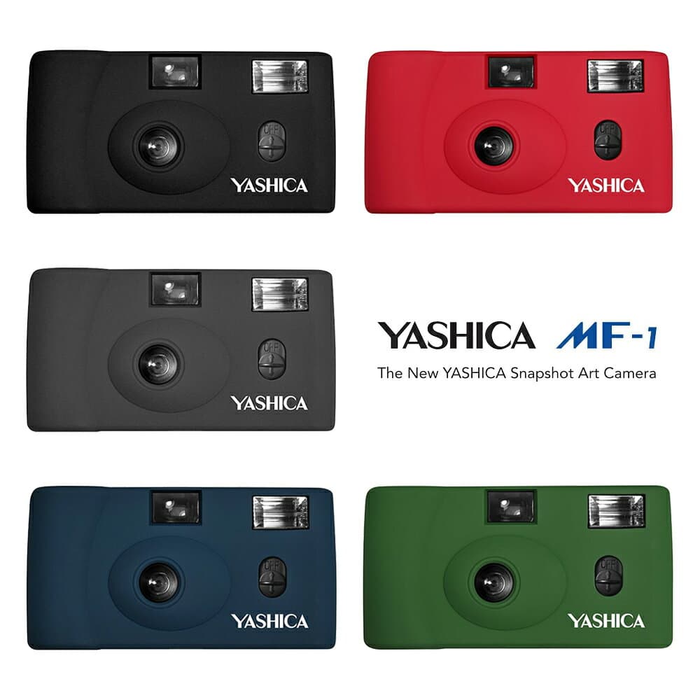 【エントリーでPt5倍】フィルムカメラ 本体 YASHICA MF-1 35mm ブラック レッド グレー プルシアンブルー アーミーグリーン ヤシカ アートカメラ トイカメラ おしゃれ かわいい かんたん 初心者 ハンドストラップ付 送料無料