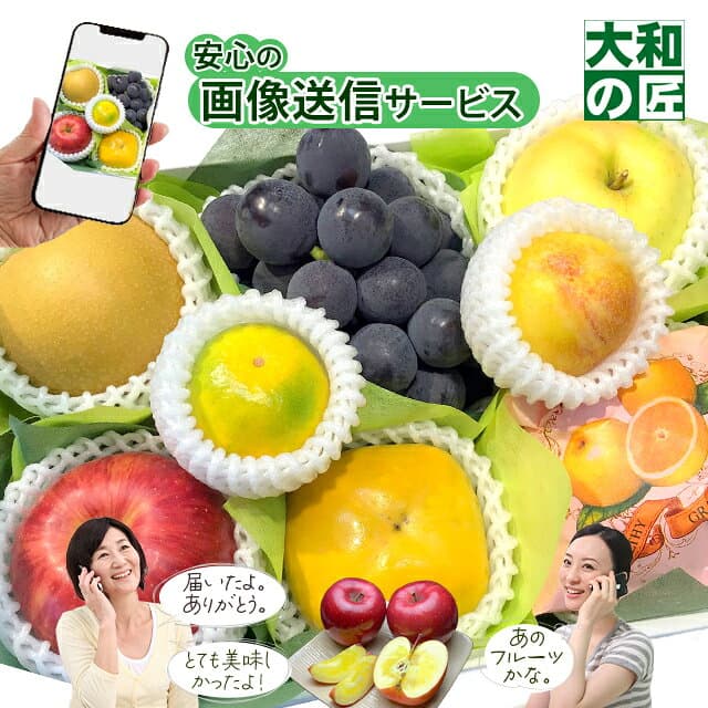 【即日発送可能★】【ブドウ入り★】 画像送信サービス ★ 厳選果物屋 フルーツギフト5500 送料無料 グルメ 果物 フルーツ 詰め合わせ 盛り合わせ 内祝 誕生日 御見舞 お見舞い プレゼント ギフト 贈り物 贈答用 お返し おじいちゃん おばあちゃん
