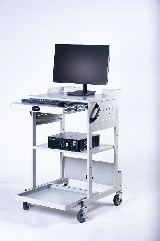 FAワゴン DE22W ライトグレー 60cm 防塵ラック・プリンター収納 PCケース ホコリ 排熱 フィルター ファン 埃 盗難防止鍵付き 工場 粉塵 CPU モニター パソコン 収納 PC本体 ゲーム機本体 ネットワーク機器収納 作業現場