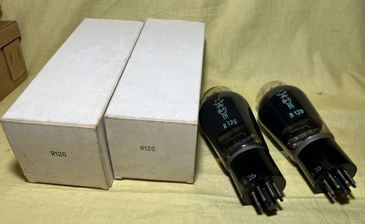 フランスPHILIPS DARIO R120 傍熱三極管 メッシュプレート 2本セット — 1/5