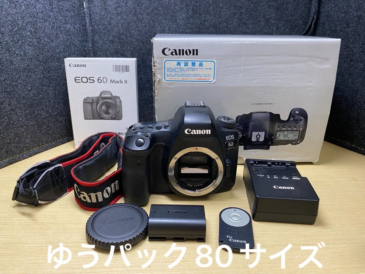 B093 カメラ Canon EOS 6D Mark II ボディ 元箱・付属品付 キヤノン デジタル一眼レフ デジカメ 通電確認済み エラーあり 現状品 ○212 — 1/10