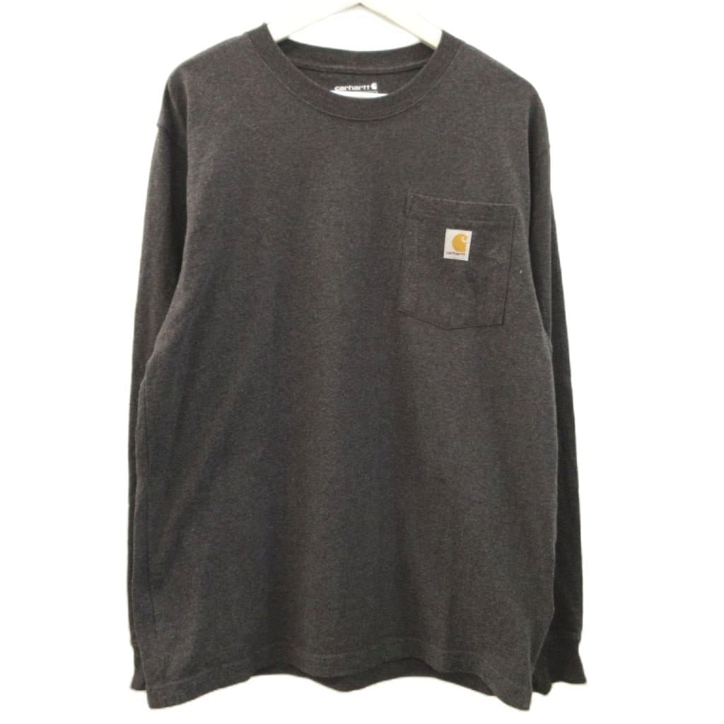 カーハート carhartt ロンT Tシャツ 長袖 ルーズフィット グレー S 丸首 トップス メンズ — 1/4