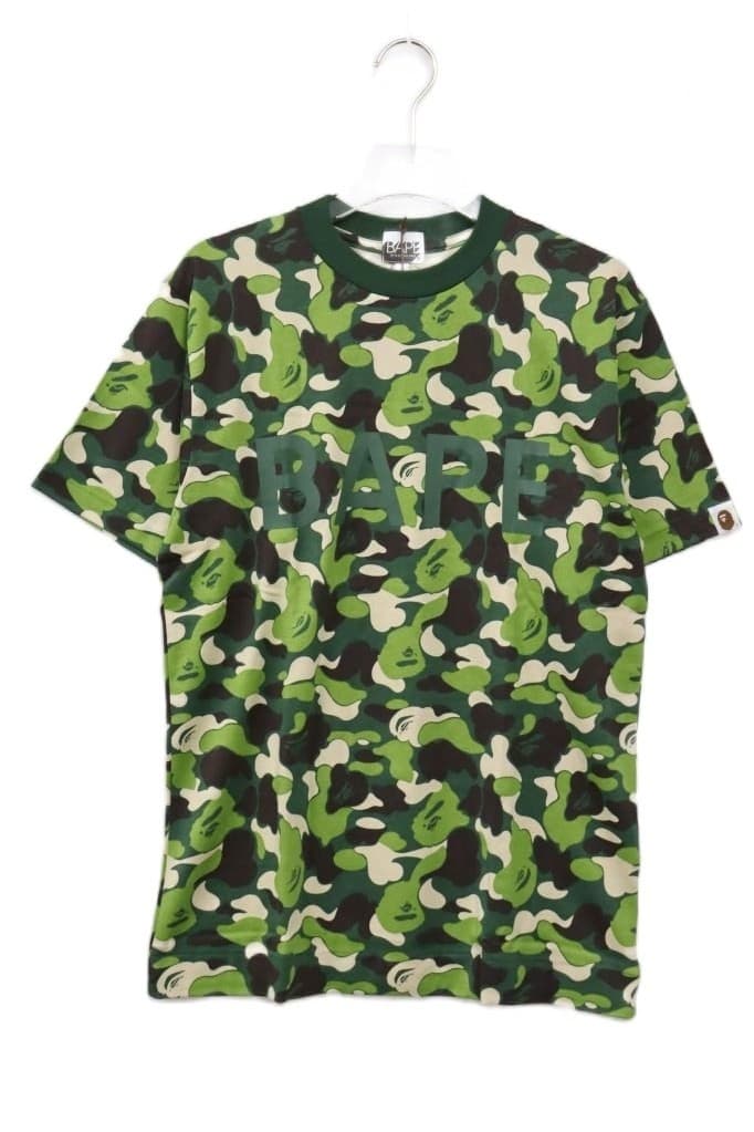 アベイシングエイプ A BATHING APE BAPE LOGO CAMO TEE Sサイズ GREEN ロゴ カモ Tシャツ グリーン 緑 【ブランド古着ベクトル】261024 — 1/5
