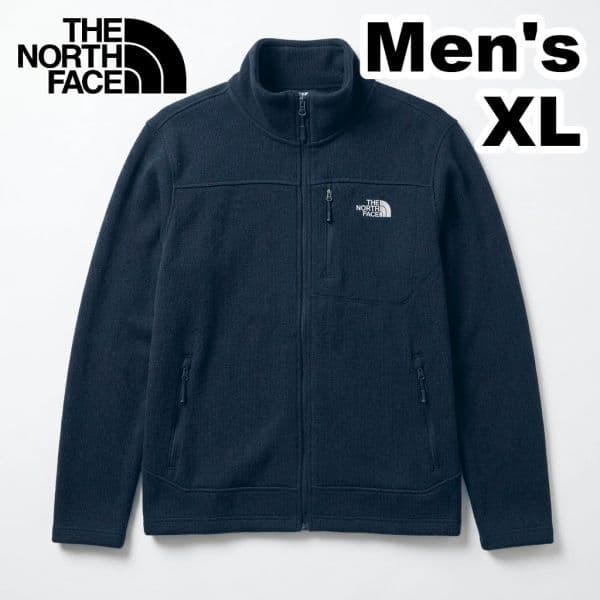 THE NORTH FACE ノースフェイス フリース フリースジャケット スタンドカラー アウター メンズXL ブラック 古着 参考価格:15800円 am597 — 1/5