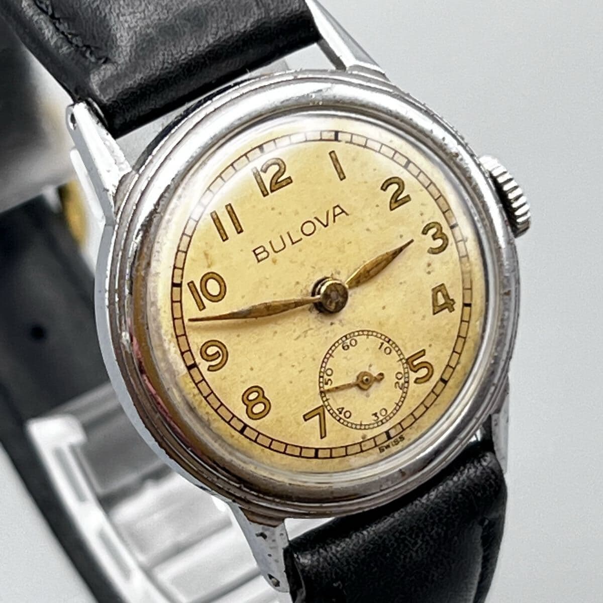 BULOVA ブローバ アンティーク 手巻き腕時計 スモールセコンド ヴィンテージ 稼働品 — 1/10