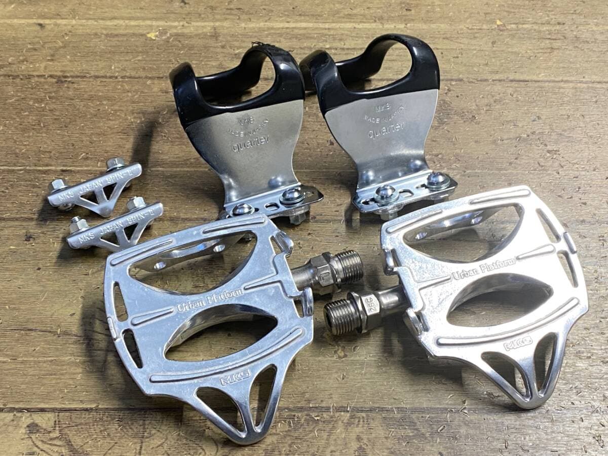 KR232 三ヶ島 MKS urban platform フラットペダル トゥークリップ — 1/10