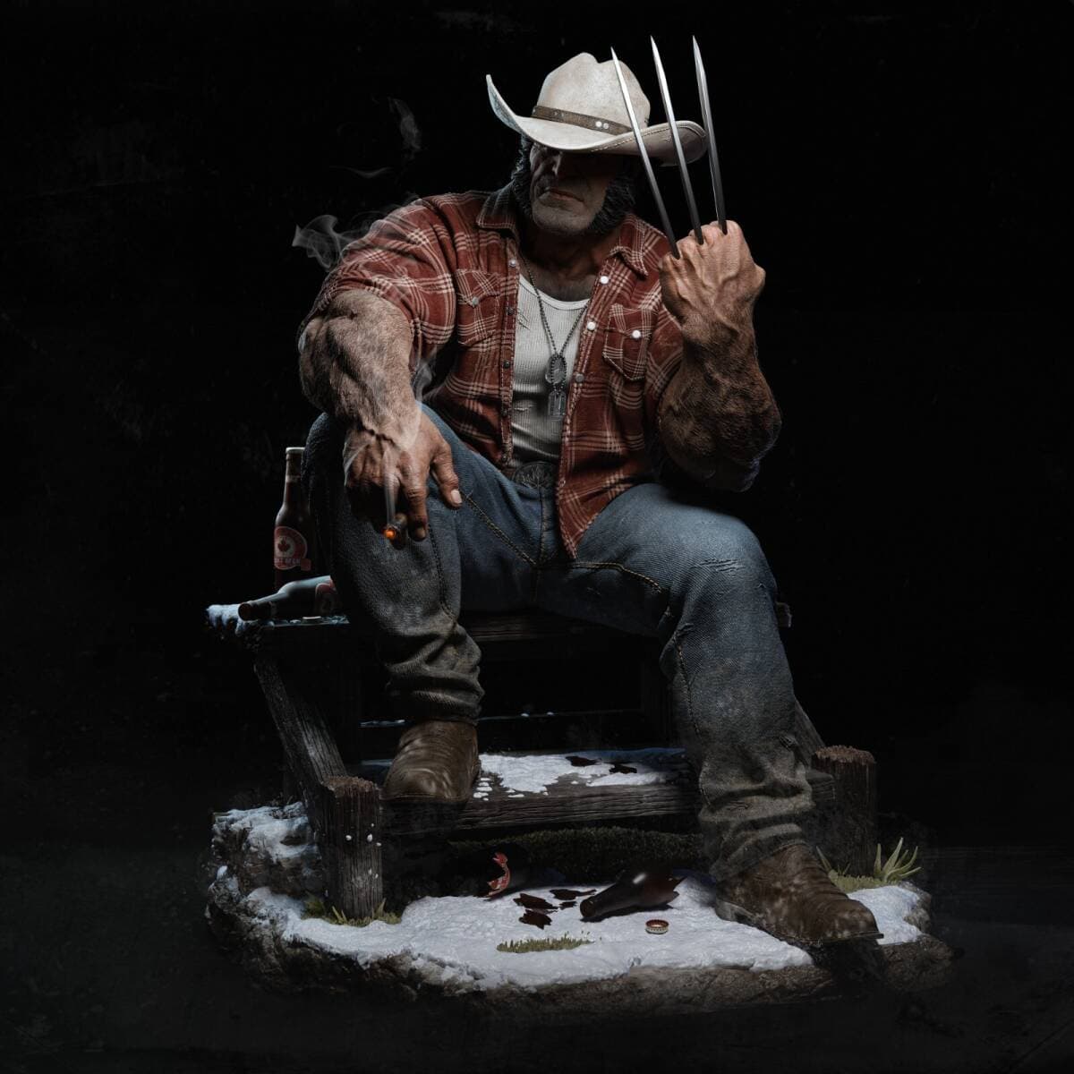 Logan Wolverine ファンアート 1/6 ガレージキット 未塗装 未組立 レジン製 フィギュア GK 模型 ホビー — 1/8