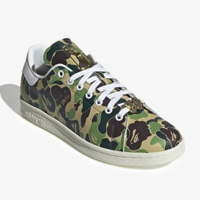アディダス 27cm スタンスミス BAPE 定価25300円 カモフラージュ 迷彩 カモ STAN SMITH オリジナルス アベイシングエイプ コラボ — 1/7