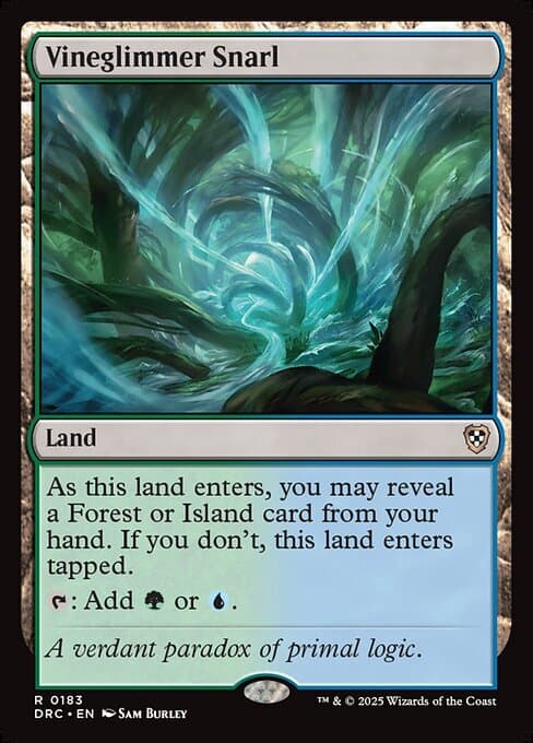 MTG ■土地/英語版■(183)《蔦明の交錯/Vineglimmer Snarl》霊気走破 DRC 土地R — 1/1