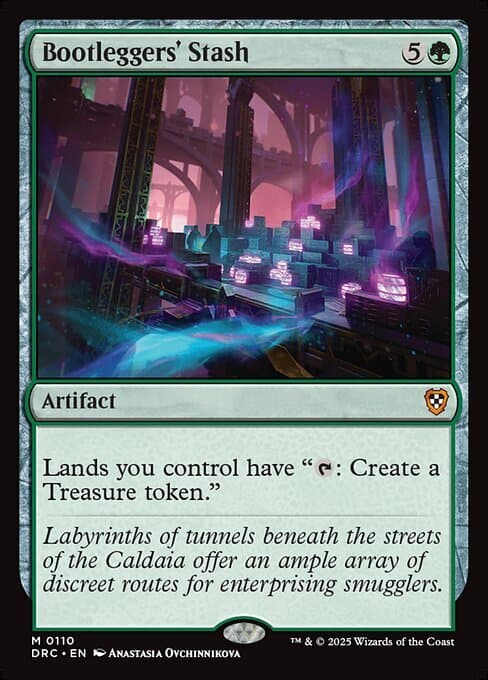 MTG ■緑/英語版■(110)《密造酒屋の隠し財産/Bootleggers' Stash》霊気走破 DRC 緑R — 1/1
