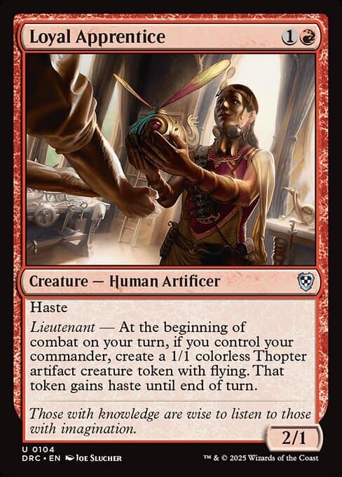 MTG ■赤/英語版■(104)《忠実な弟子/Loyal Apprentice》霊気走破 DRC 赤U — 1/1