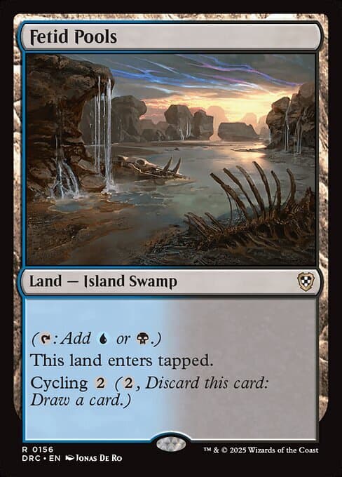 MTG ■土地/英語版■(156)《異臭の池/Fetid Pools》霊気走破 DRC 土地R — 1/1