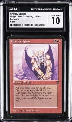 1994 マジック:ザ・ギャザリング レジェンズ、レア グラビティ・スフィア CGC 10 GEM MINT 海外 即決 — 1/3